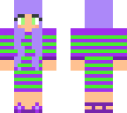 purple stripy girl