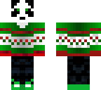 christmas panda no color ears