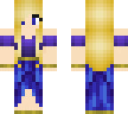 midnight ball gown with golden hair