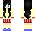 minecraft university girl - black hair