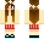 minecraft university school girl - brown hair