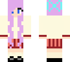 minecraft university school girl - purple hair