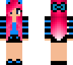 pink and baby blue girl skin
