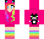 rainbow cat hoodie girl