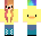 rainbow chibi duck