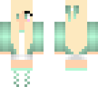 green cute girl