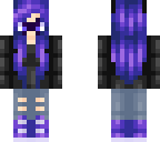 purple emo wolf girl