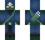 a skeleton in a hunter outfit