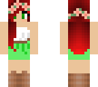 red head in green dress