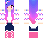 beautiful pink and purple girl
