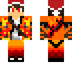 godz of fire in a santa hat
