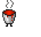 lava bucket with legs