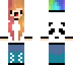 rainbow chibi panda