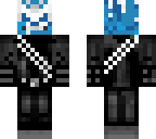 skull with blue paint