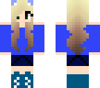 blue cat girl