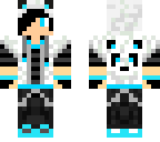 blue cool panda hoodie