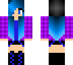 blue hair purple flannel
