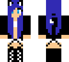 blue haired cat girl