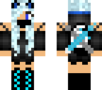 blue warrior fox girl