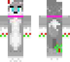 cute girl wolf christmas version