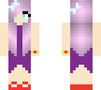 girl in a purple dress