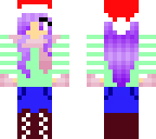 girl with scarf santa hat and gloves