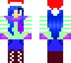 girl with scarf santa hat and gloves change