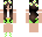 green cute girl