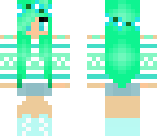 green haired girl