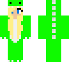 kawaii green dino girl