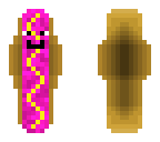 pink hot dog