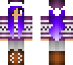 purple christmas sweater girl