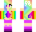 rainbow girl with bow