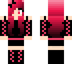 red and black girl