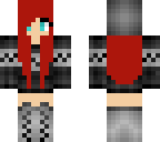 redhead with sweater