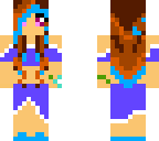 tropical girl blue