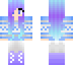 blue and purple winter girl