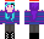 christmas girl with purple hair