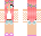 cute pink hair girl