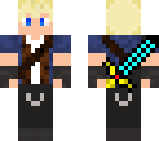 tenin with his sword