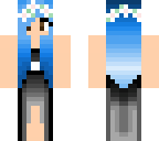 blue hair dress