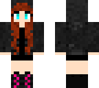brown hair girl with hoodie