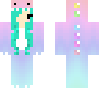 dino chibi with aqua hair