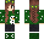 green sweater winter girl