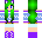 mint green winter girl