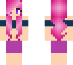 pink hair skirt girl