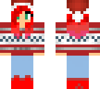 red ombre girl winter