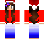 santa girl with jeans faded