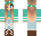 teal summer girl