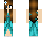 a blue dress